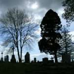 Cemetery silhouette